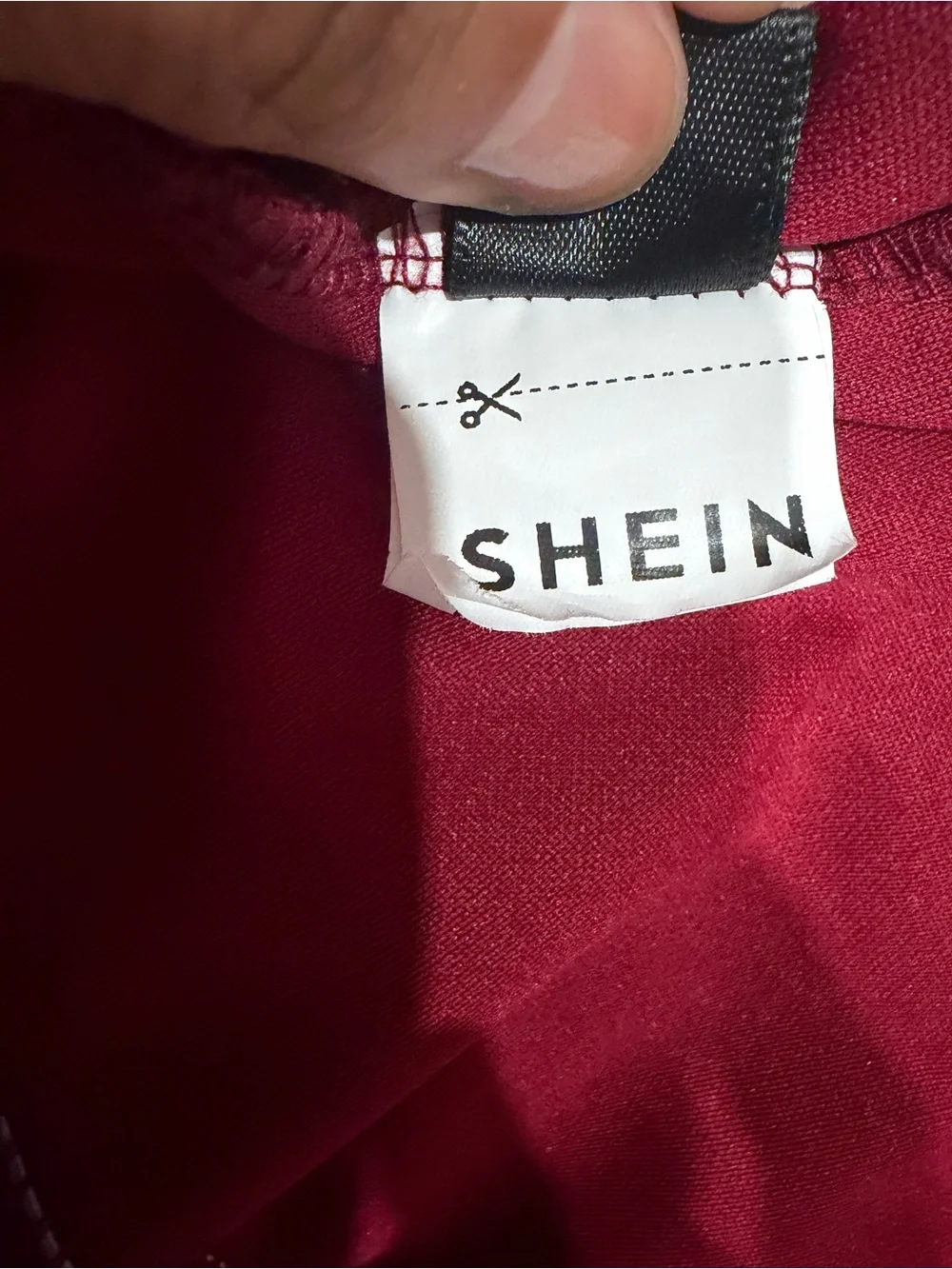 SHEIN Wine Floral-Trim Bustier Top - Picture 5 of 7